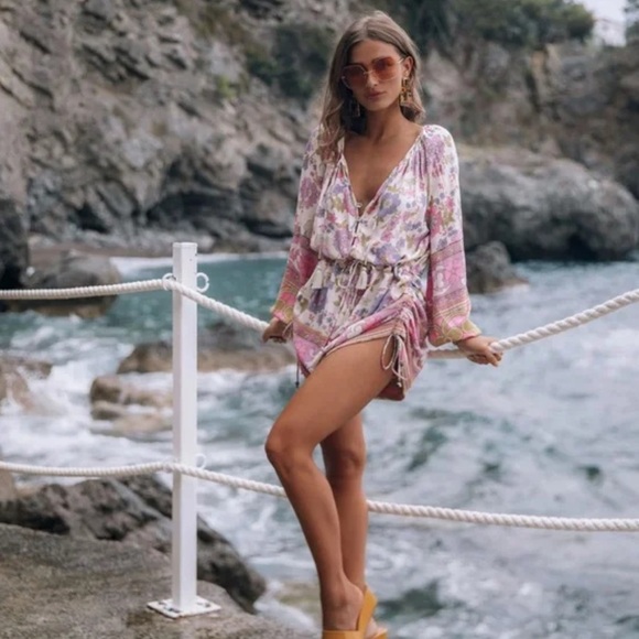 Spell Pink and Purple Floral Dress - Picture 2 of 5